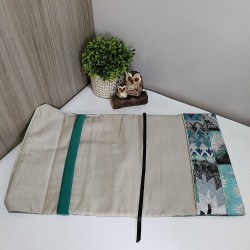 Funda Ajustable Geométrica Verde y Gris