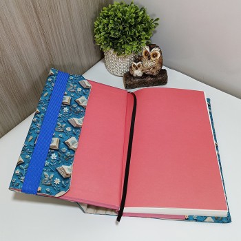 Funda Ajustable Azul con Libros