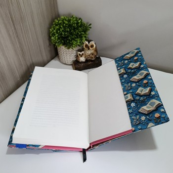 Funda Ajustable Azul con Libros
