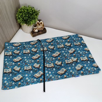 Funda Ajustable Azul con Libros