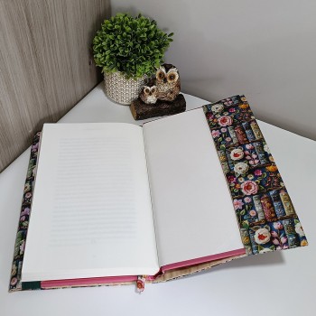 Funda Ajustable Libros y Flores