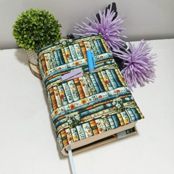 Funda Ajustable – Libros Floral Celeste