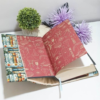 Funda Ajustable – Libros Floral Celeste