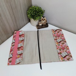 Funda Ajustable Rosa con Libros